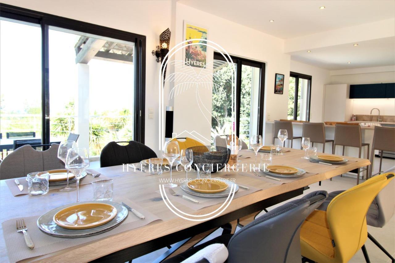 Villa L'Arbanaise Vue Mer Piscine Presqu'Ile Giens By Hc 히에레 외부 사진